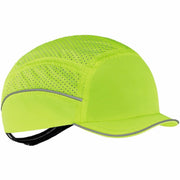 Ergodyne Skullerz 8955 Lightweight Bump Cap, Lime, HDPE Shell, Polyester Mesh, Breathable, Impact-Resistant, Antimicrobial, Removable Washable Sweatband, Reflective Piping, Hook-and-Loop Closure