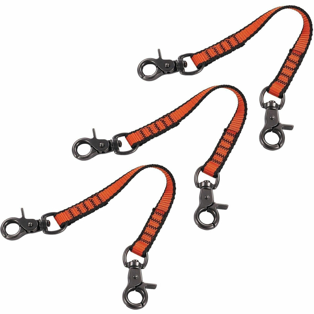 Ergodyne Squids 3153 Web Lanyard - 5 lb Load Capacity - Small (S) - Hook Attachment - Orange - Nylon - 1 Pack