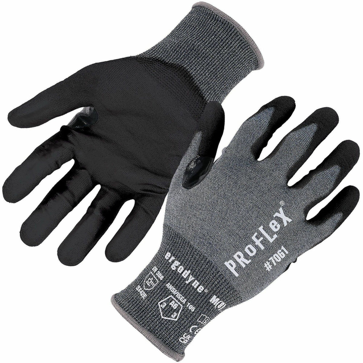Ergodyne ProFlex 7061 PU-Coated Cut-Resistant Gloves, Size 7 (Small), Blue, Touchscreen Capable, Abrasion and Puncture Resistant, Flexible, Non-Slip Grip, Reinforced Thumb Saddle, Machine Washable - 12/Pack