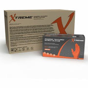 Ammex Xtreme Industrial Orange Nitrile Gloves, 6 mil, 9.50" Length, XXL, Diamond Textured, Chemical and Puncture Resistant, High Visibility, Heavy-Duty - 10 Boxes/Carton