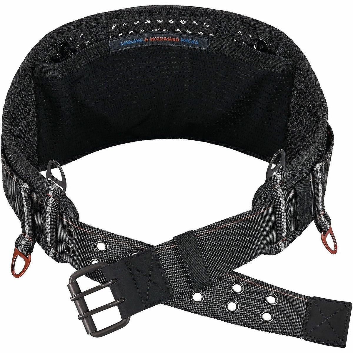 Ergodyne Arsenal 5557 7-Inch Padded Tool Belt - Tool Tethering Attachment Points - Adjustable - 5.07 lb Load Capacity - Extra Large (XL)/Extra Extra Large (XXL) - Buckle Attachment - Black - Polyester - 1 / Each