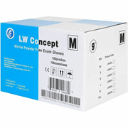 Living Water Concepts Blue Powder-Free Nitrile Exam Gloves, 4 mil, Medium, Latex-Free, Ambidextrous, Non-Sterile, Textured Fingertips, Puncture-Resistant - 10 Boxes/Case
