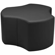 Learniture Shapes Series II Cog Modular Soft Seating - Vinyl Seat Material - Engineered Wood Frame Material - Black Smooth Grain - Foam