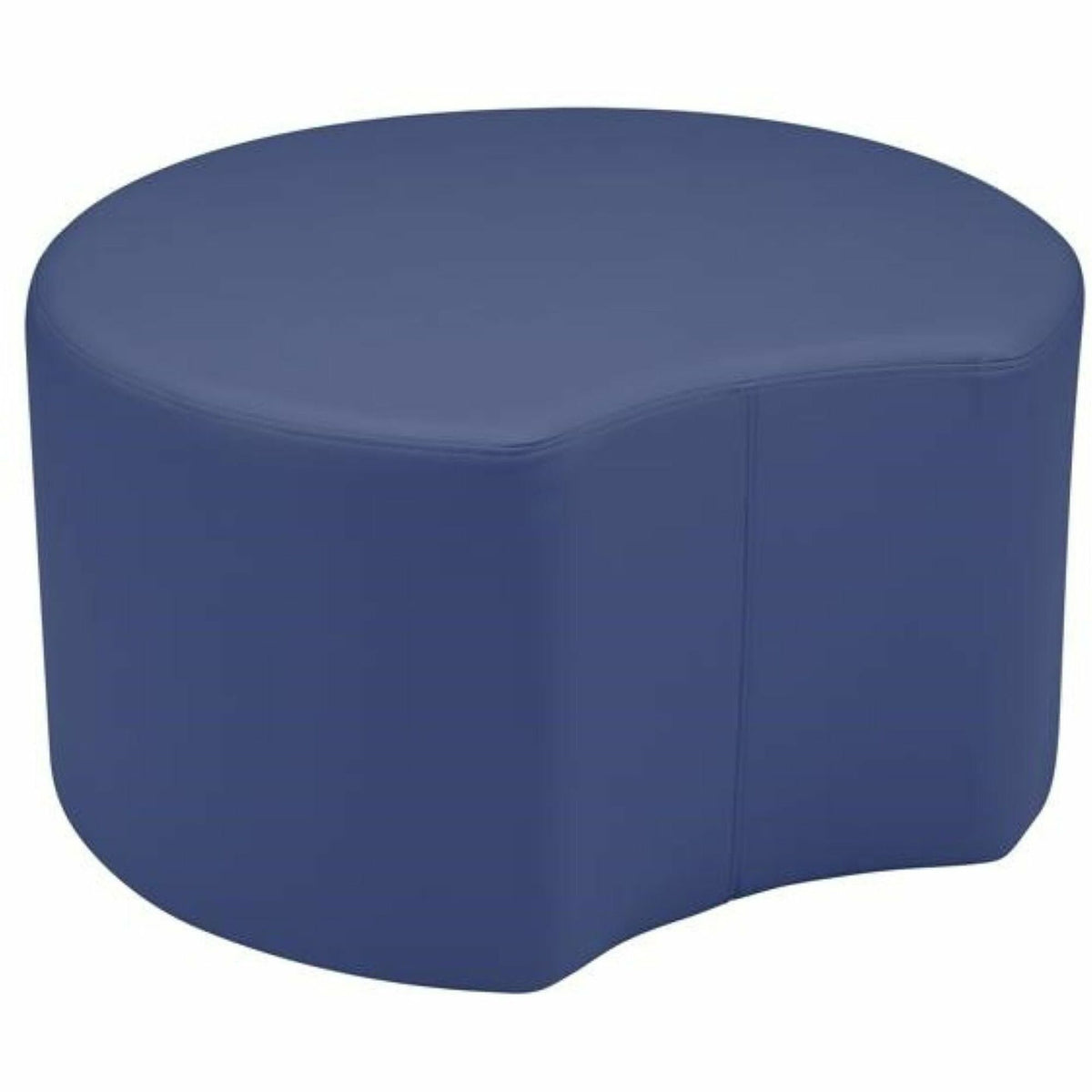 Learniture Shapes Series II Crescent Soft Seating - Vinyl Seat Material - Engineered Wood Frame Material - Navy - Foam