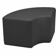 Learniture Shapes Series II 1/4 Round Soft Seating - Vinyl Seat Material - Engineered Wood Frame Material - Black Smooth Grain - Foam