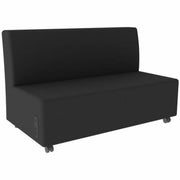 Learniture Shapes Series II Soft Seating Sofa w/Charging Ports - Wood Frame - 51.5" x 28.5" x 32" Overall Dimension - Vinyl, Polyurethane, Foam Seat
