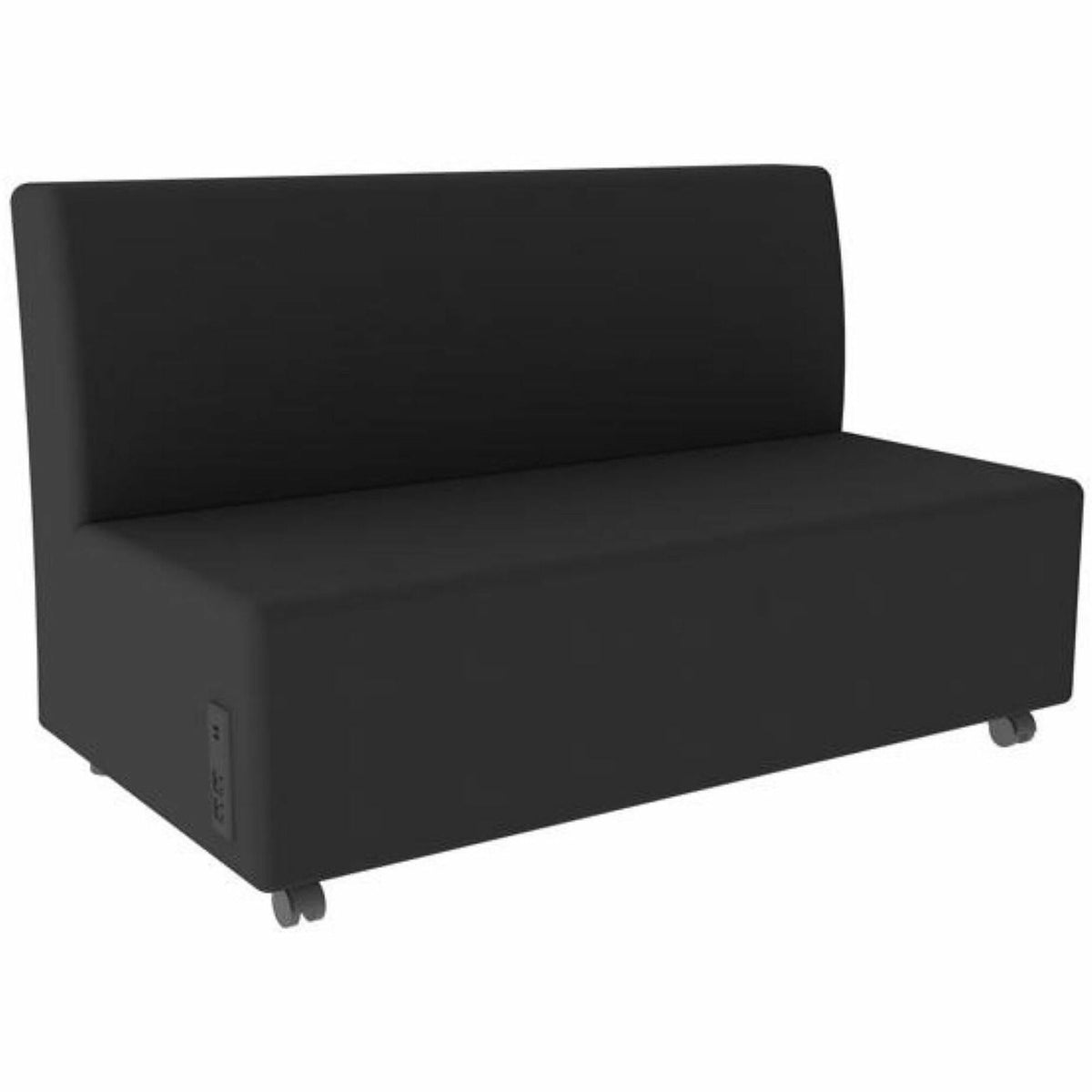 Learniture Shapes Series II Soft Seating Sofa w/Charging Ports - Wood Frame - 51.5" x 28.5" x 32" Overall Dimension - Vinyl, Polyurethane, Foam Seat