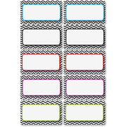 Ashley K Black Chevron 12th Grade Die-Cut Magnet Name Plate, 11 X 8.5, 10/Pack (ASH10132) | Quill