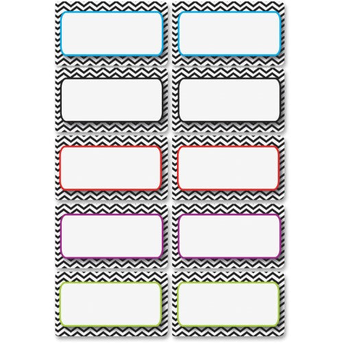 Ashley K Black Chevron 12th Grade Die-Cut Magnet Name Plate, 11 X 8.5, 10/Pack (ASH10132) | Quill