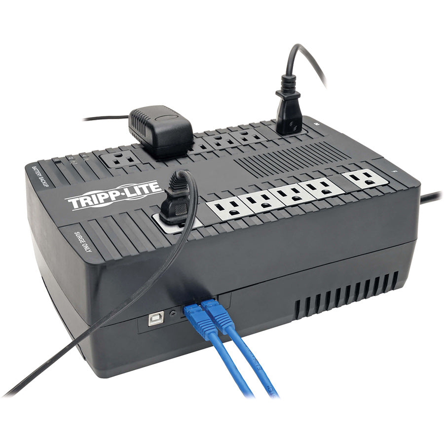 Ultra-compact Desktop/Tower/Wall Mount - AVR - 9 Hour Recharge - 3 Minute Stand-by - 120 V AC Input - 110 V AC, 115 V AC, 120 V AC Output - Single Phase - USB - 12 x NEMA 5-15R Receptacle(s) - 6 x Battery/Surge Outlet