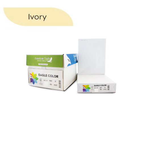 8.5" x 11" Color Copy Paper, 20 lbs., Ivory, 500 Sheets/Ream