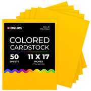 Hygloss Colored Cardstock - 11"x17", 50 sheets, Yellow