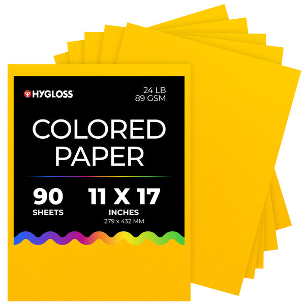 Hygloss Colored Paper - 11"x17", 90 count, Yellow