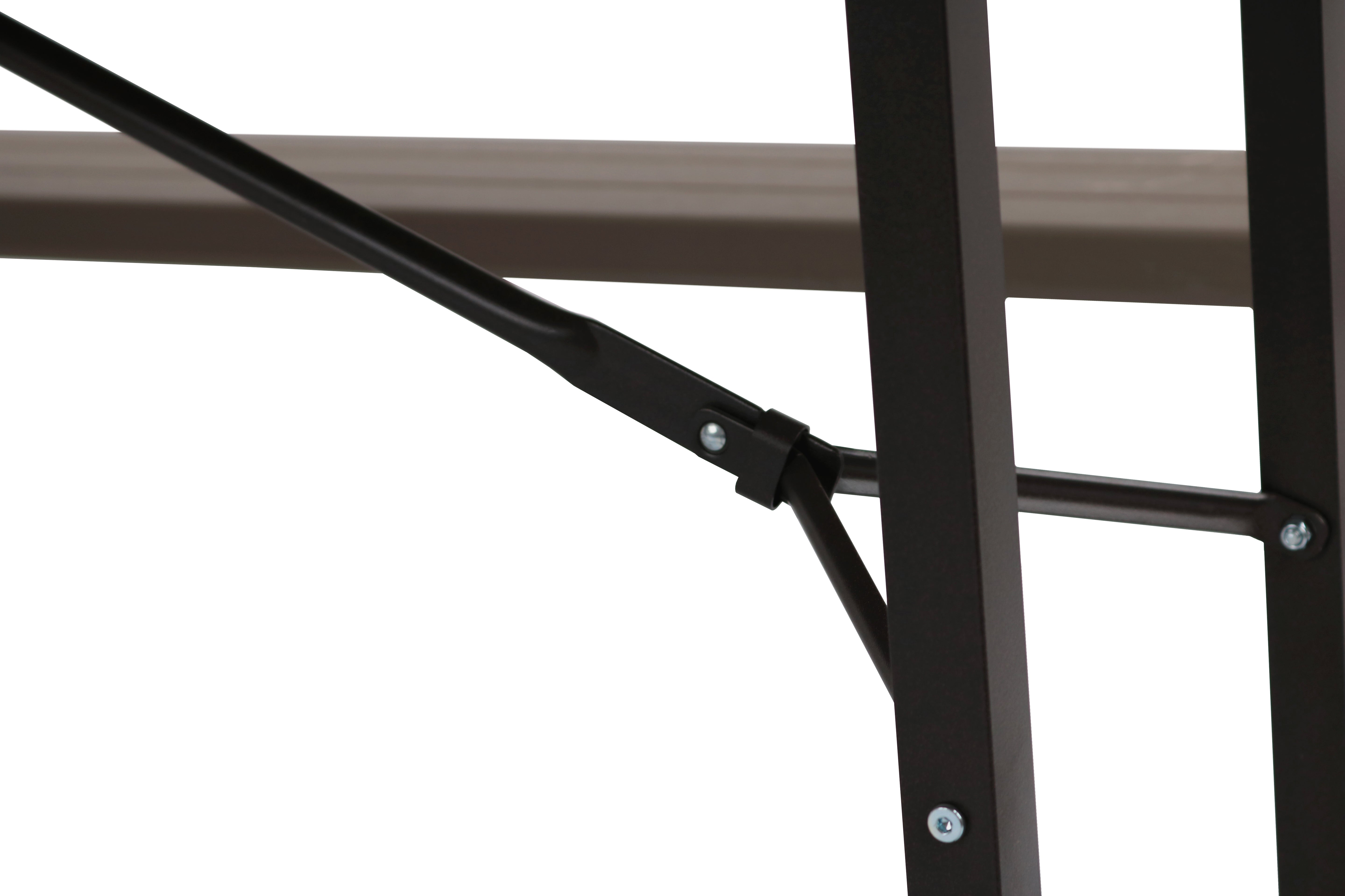 NPS® 30" x 72" Blow Molded Picnic Table, Surface Color: Brown, Frame Color: Brown