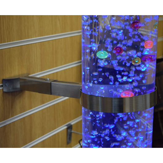 Silver Extendable Bubble Tube Bracket – 6" Diameter Tubes (1" H x 6" W x 11.5" - 15" L)