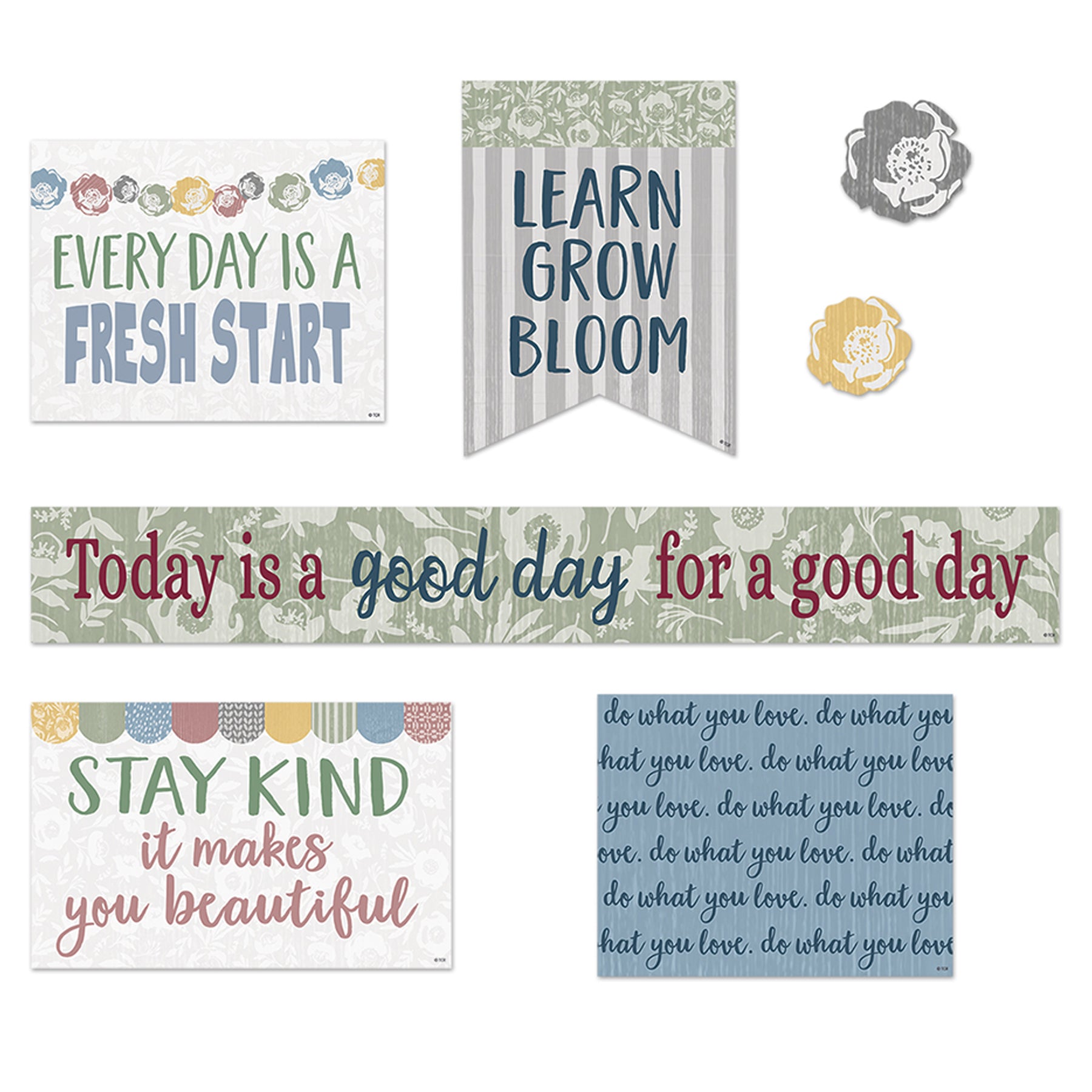 Classroom Cottage Mini Bulletin Board Set, 23 Pieces