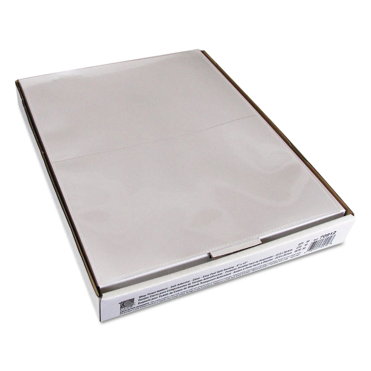 Self-Adhesive Shop Ticket Holders, 9 x 12, Box of 50