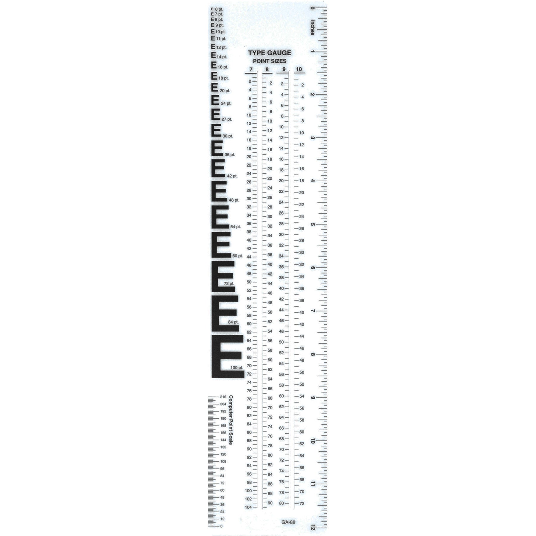 Graphic Arts Ruler, 3" x 12"