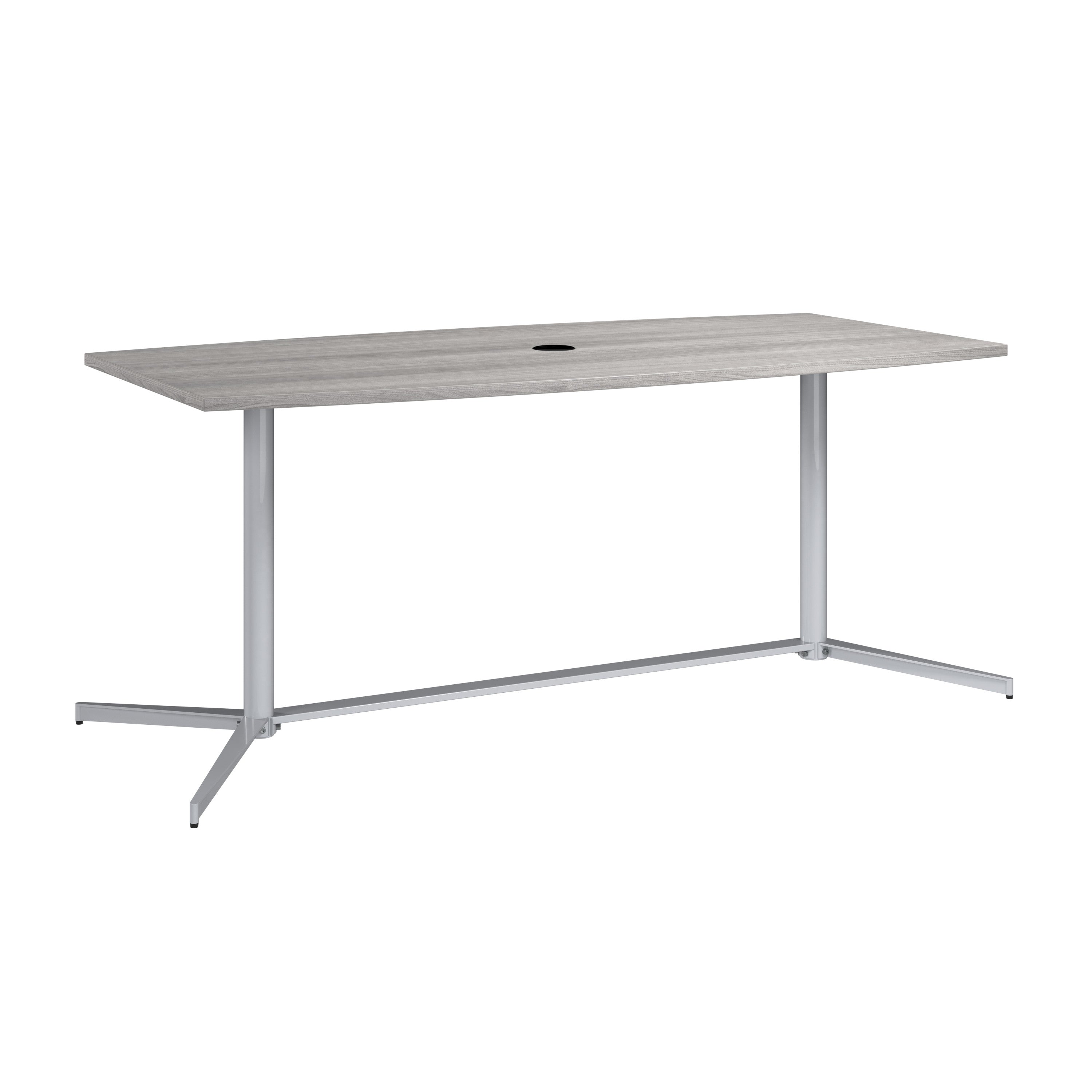 Bush Business Furniture 72-inch Office Conference Table with Metal Base in Platinum Gray - 73.25" Width x 35.98" Depth x 30.28" Height