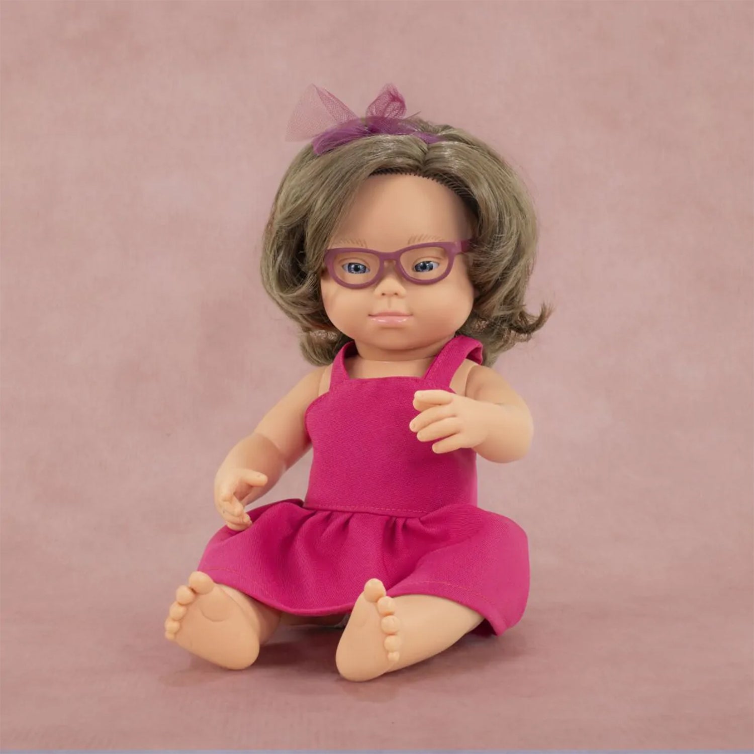 My Friends & Me Baby Doll, Caucasian Girl With Down Syndrome And Glasses, 15", Boxed
