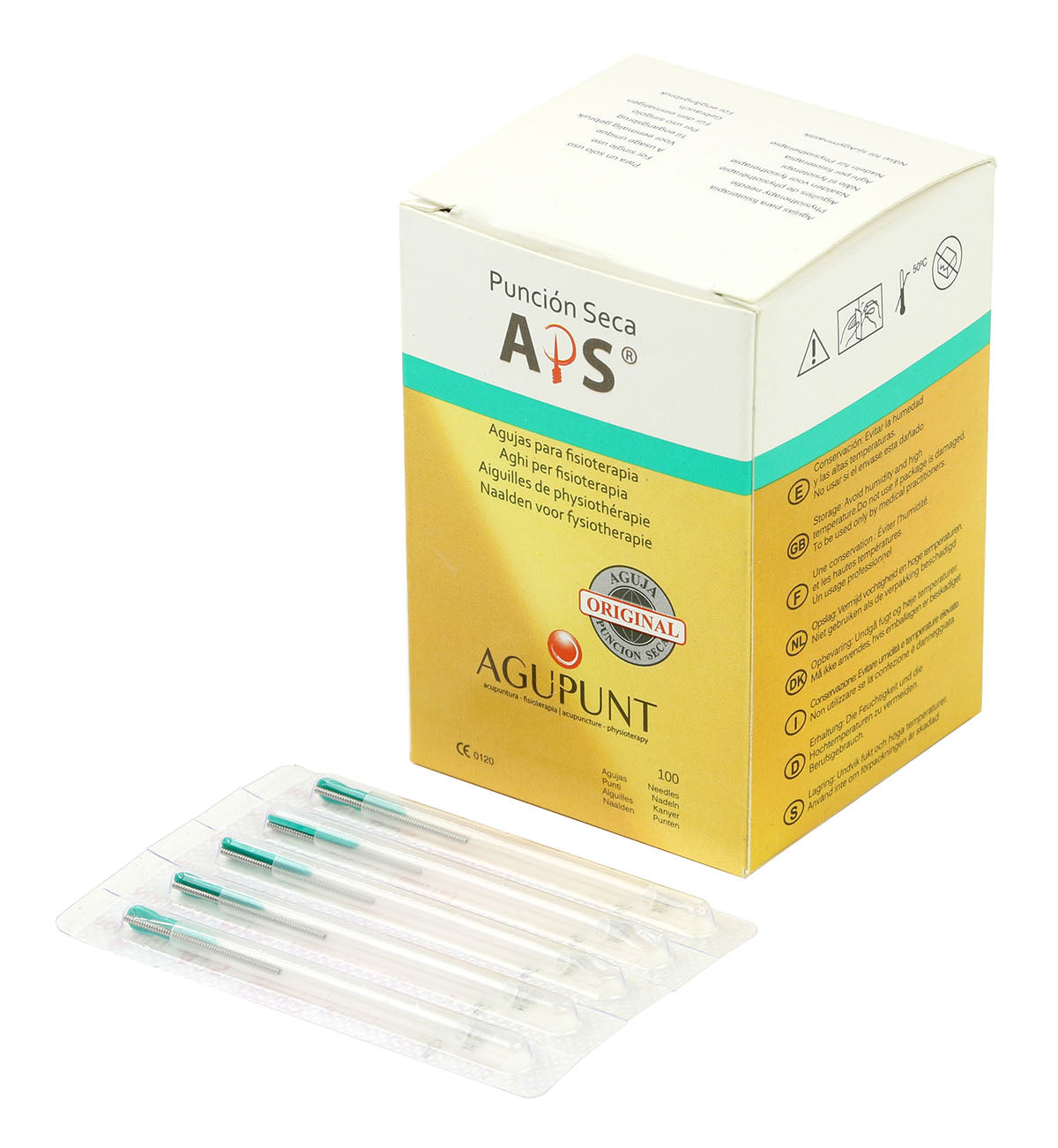 APS, Dry Needle, 0.16 x 25 mm, Green tip, Box of 100