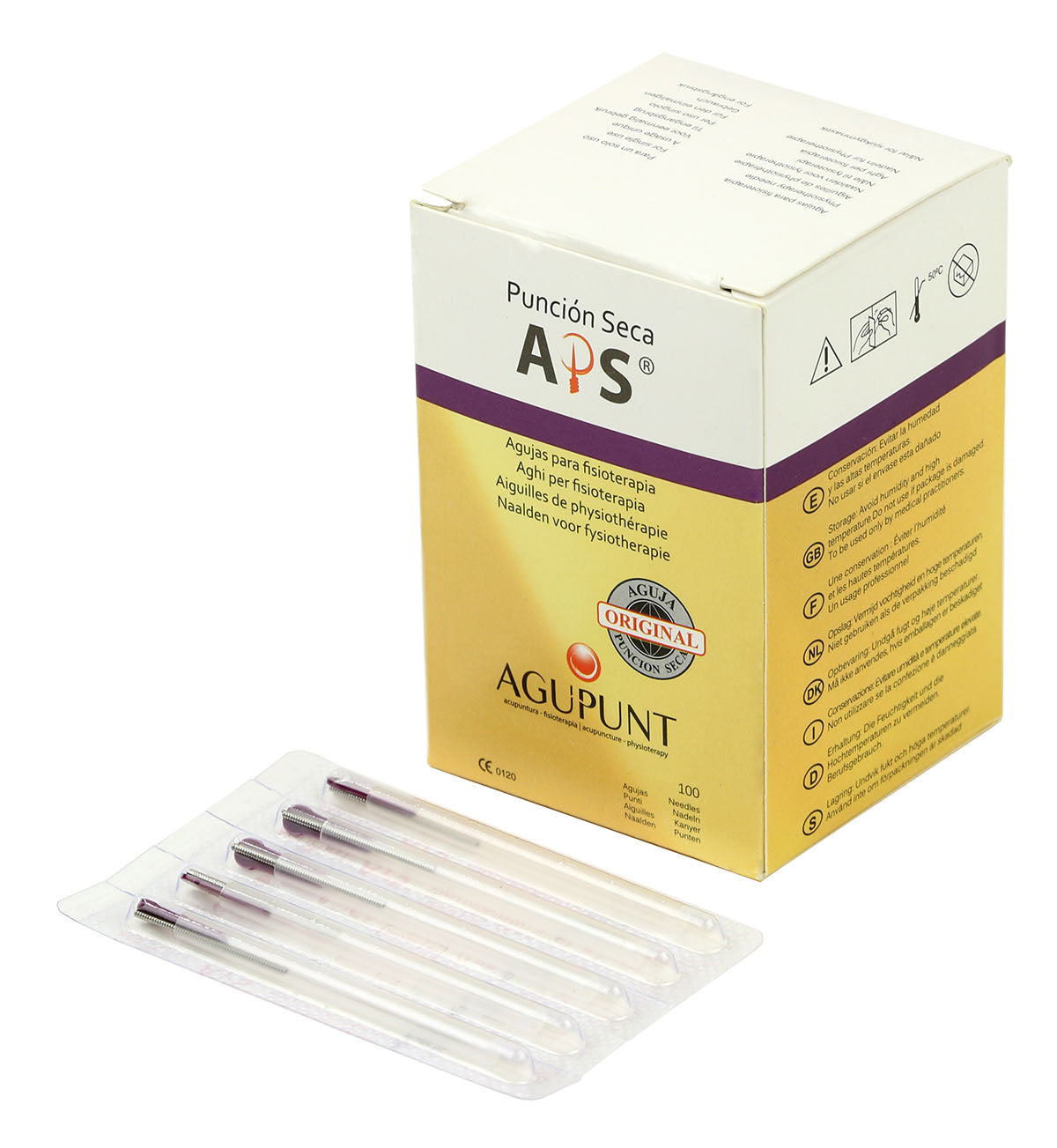 APS, Dry Needle, 0.20 x 30 mm Dark Purple tip, Box of 100