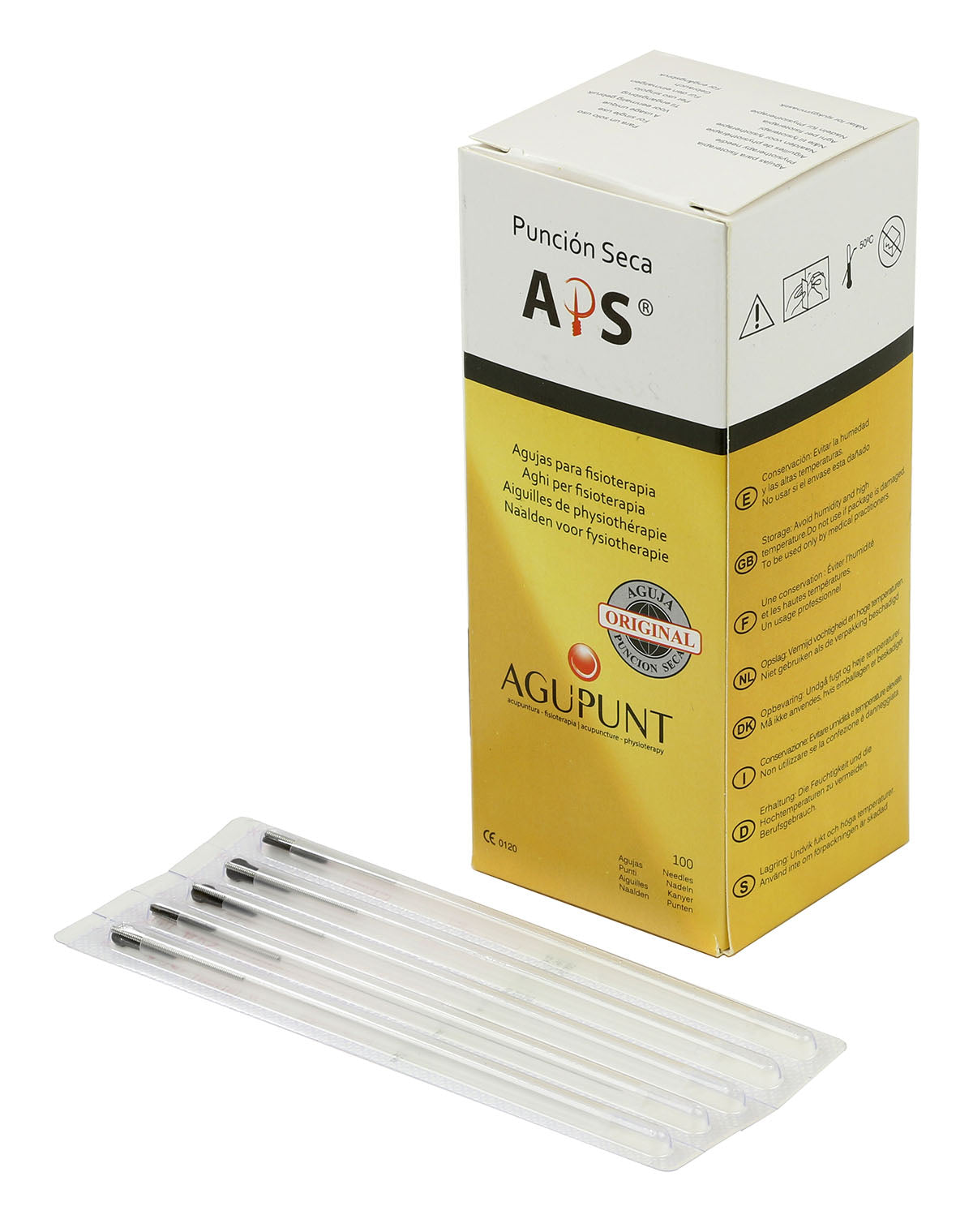 APS, Dry Needle, 0.30  x 75 mm, Black tip, Box of 100