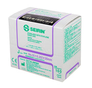 SEIRIN J-Type Acupuncture Needles, Size 5 (0.25mm) x 30mm, Box of 100 Needles