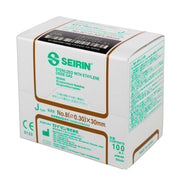 SEIRIN J-Type Acupuncture Needles, Size 8 (0.30mm) x 30mm, Box of 100 Needles