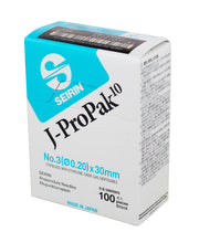 SEIRIN J-ProPak Acupuncture Needles, Size 3 (0.20mm) x 30mm, Box of 100 Needles