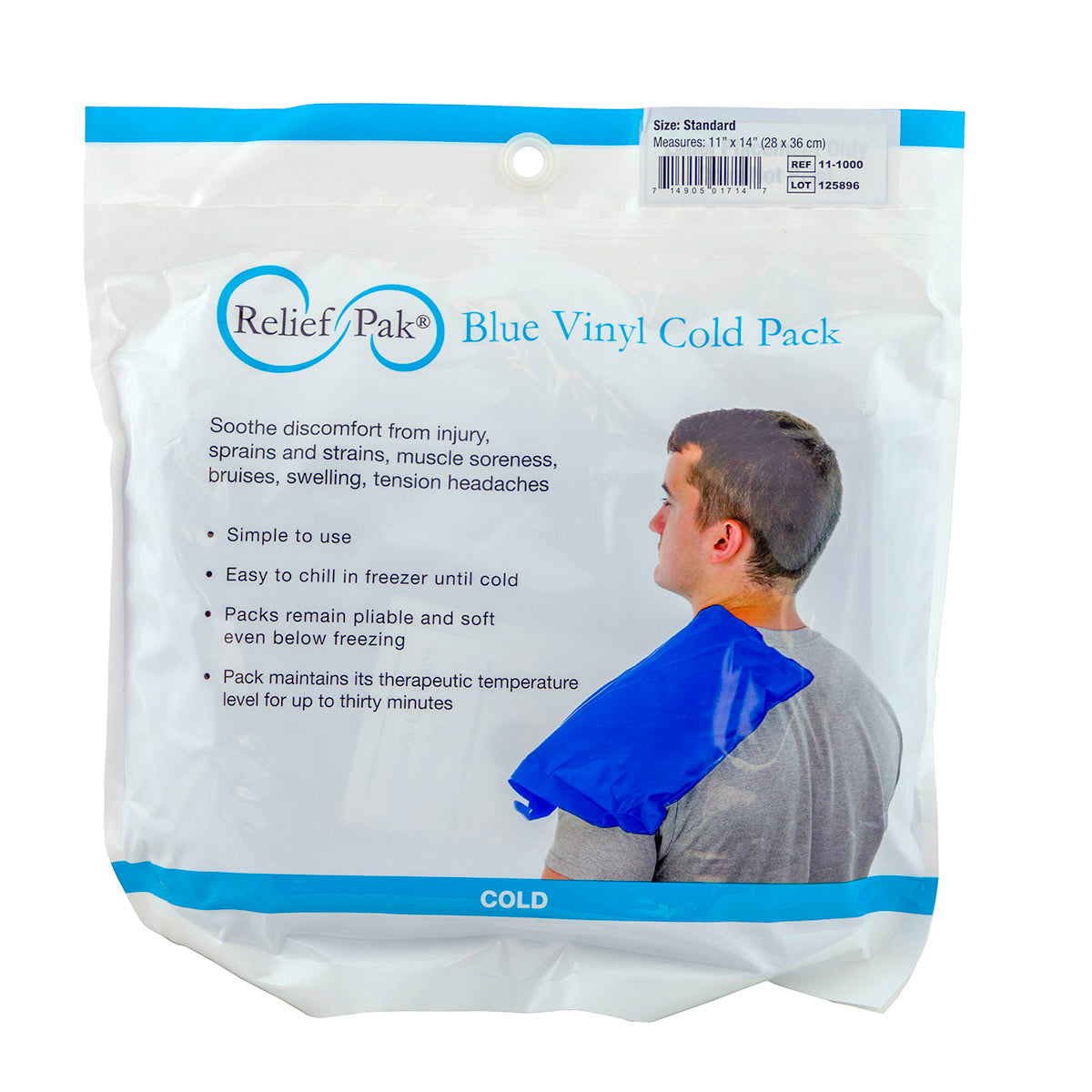 Relief Pak ColdSpot Blue Vinyl Pack - standard - 11" x 14" - Case of 12