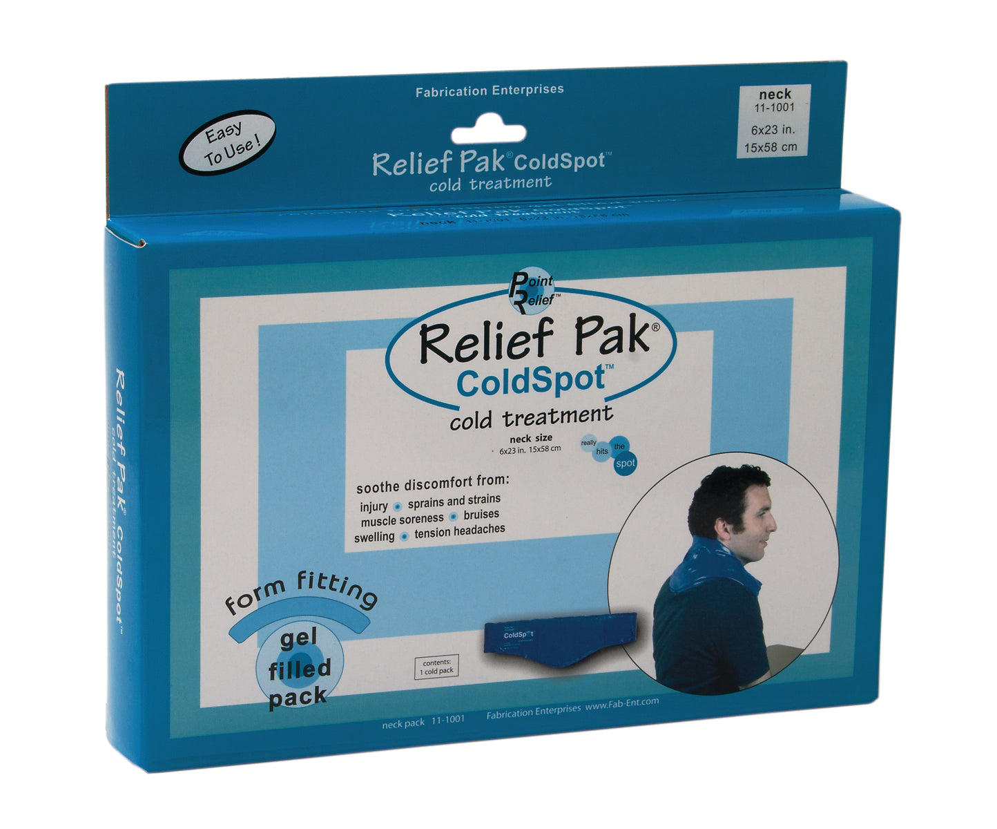 Relief Pak ColdSpot Blue Vinyl Pack - neck contour - 6" x 23"