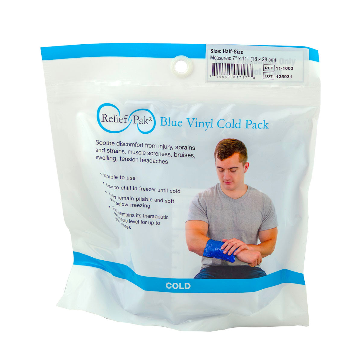 Relief Pak ColdSpot Blue Vinyl Pack - half size - 7" x 11"