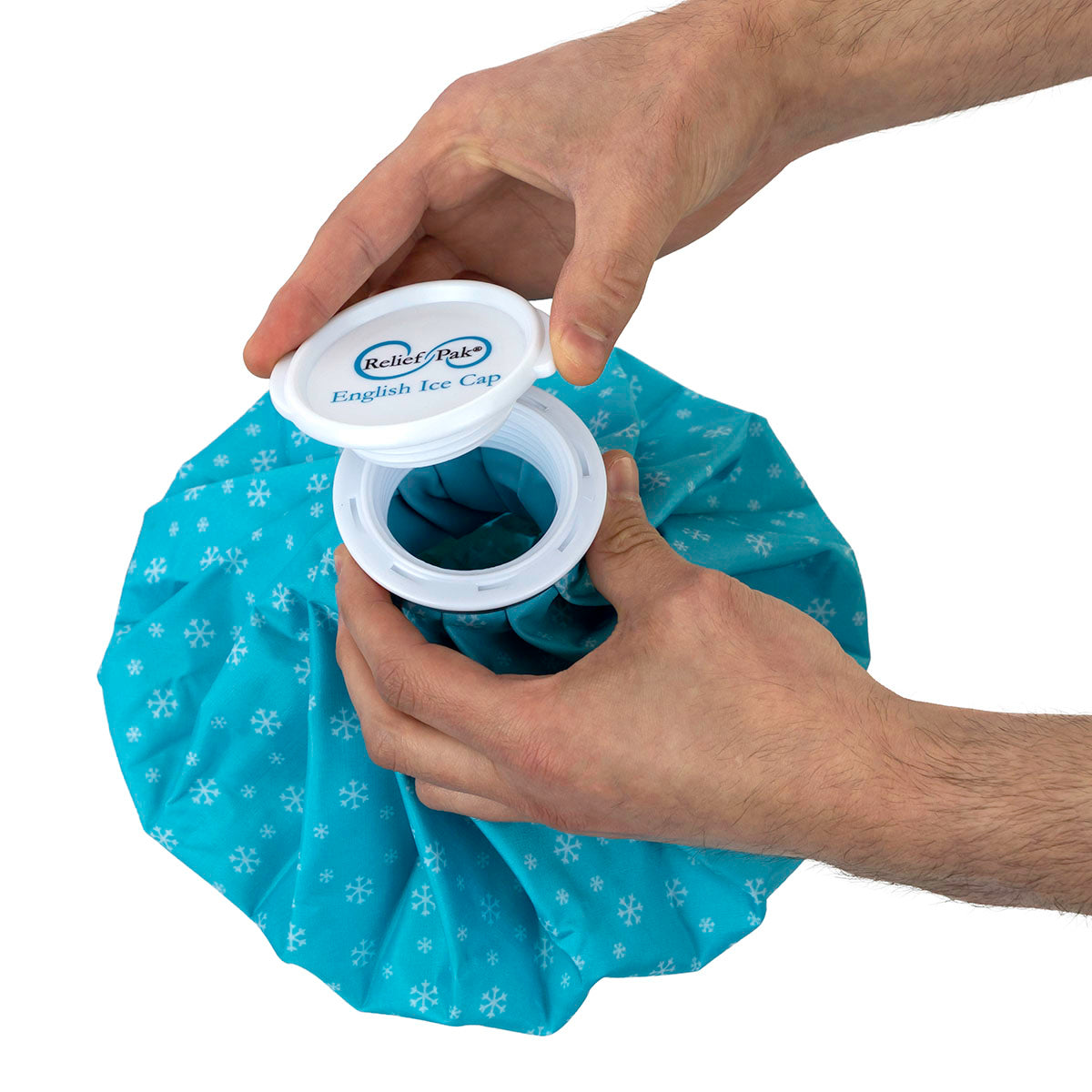 Relief Pak English ice cap reusable ice bag - 9" diameter - Case of 12