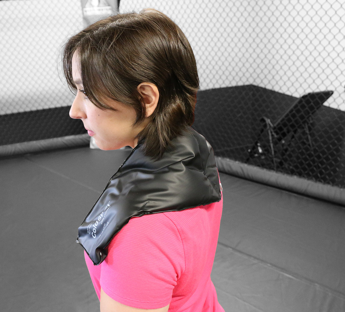 Relief Pak ColdSpot Black Urethane Pack - neck contour - 6" x 23"