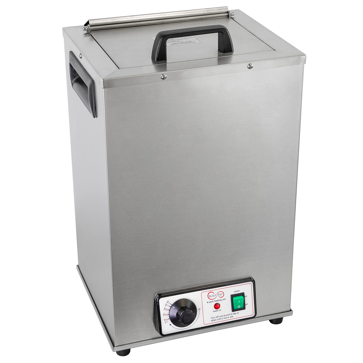 Relief Pak Heating Unit with Metal Top, 4-Pack Capacity, Stationary, 110V