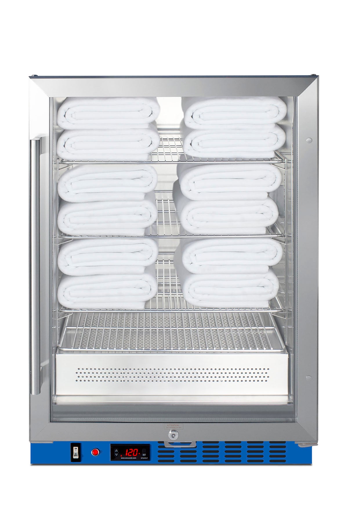 Undercounter Blanket Warmer, Glass Door, SS, Digital Thermostat, Lock, 4.57 cu.ft.