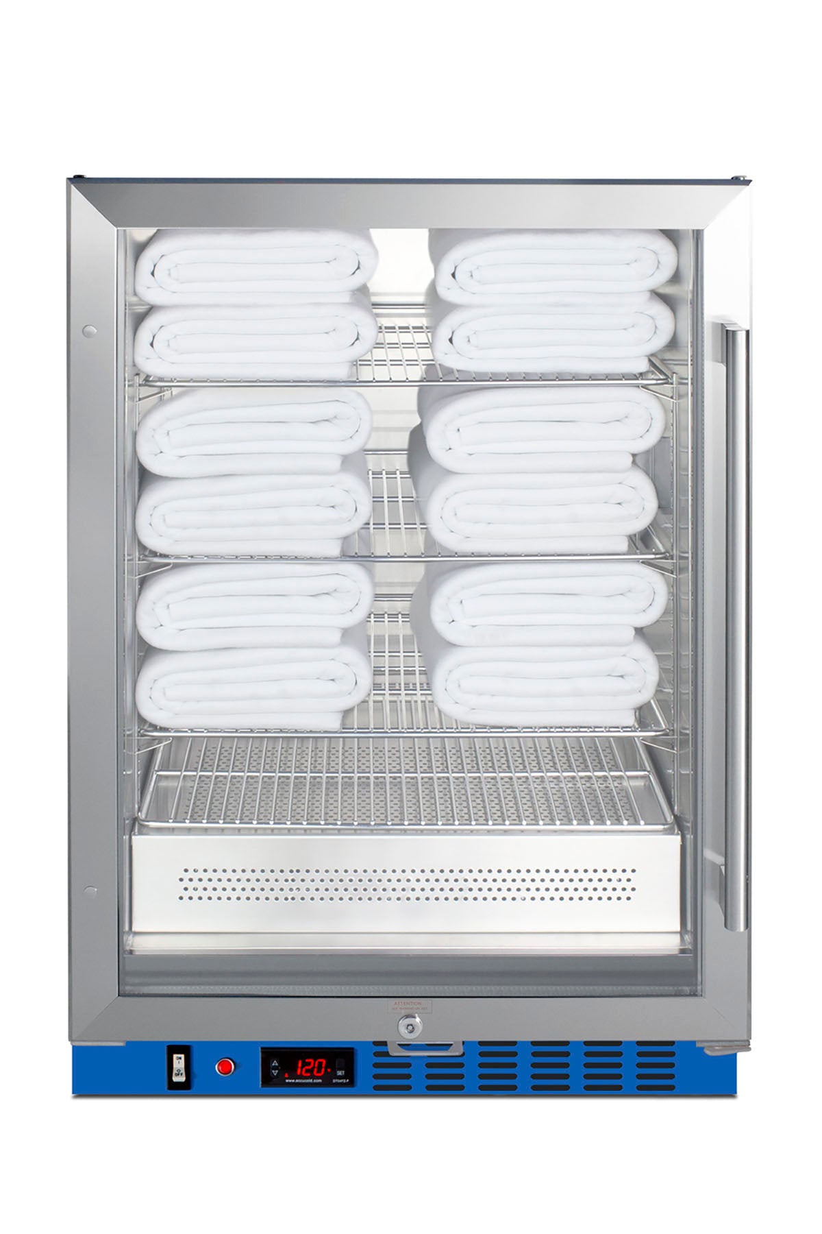 Undercounter Blanket Warmer, Left Hand Glass Door, SSl, Digital Thermostat,Lock,4.57 cu.ft