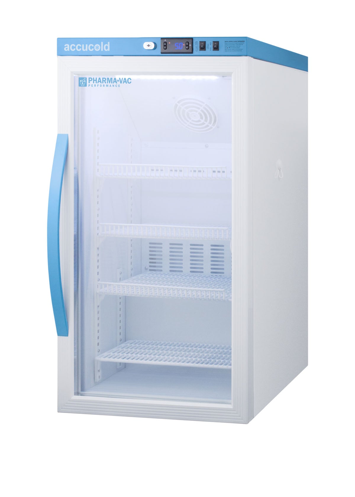 Accucold Counter Height Vaccine Refrigerator, Tempered Glass Door, 3 Cu.Ft.