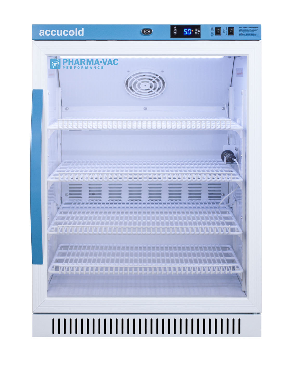 Accucold ADA Height Vaccine Refrigerator, Tempered Glass Door, 6 Cu.Ft.