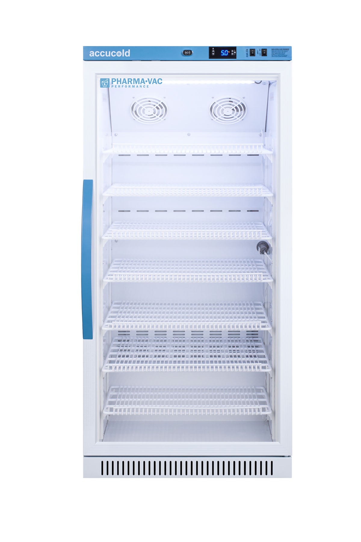 Accucold Upright Vaccine Refrigerator, Tempered Glass Door, 8 Cu.Ft.