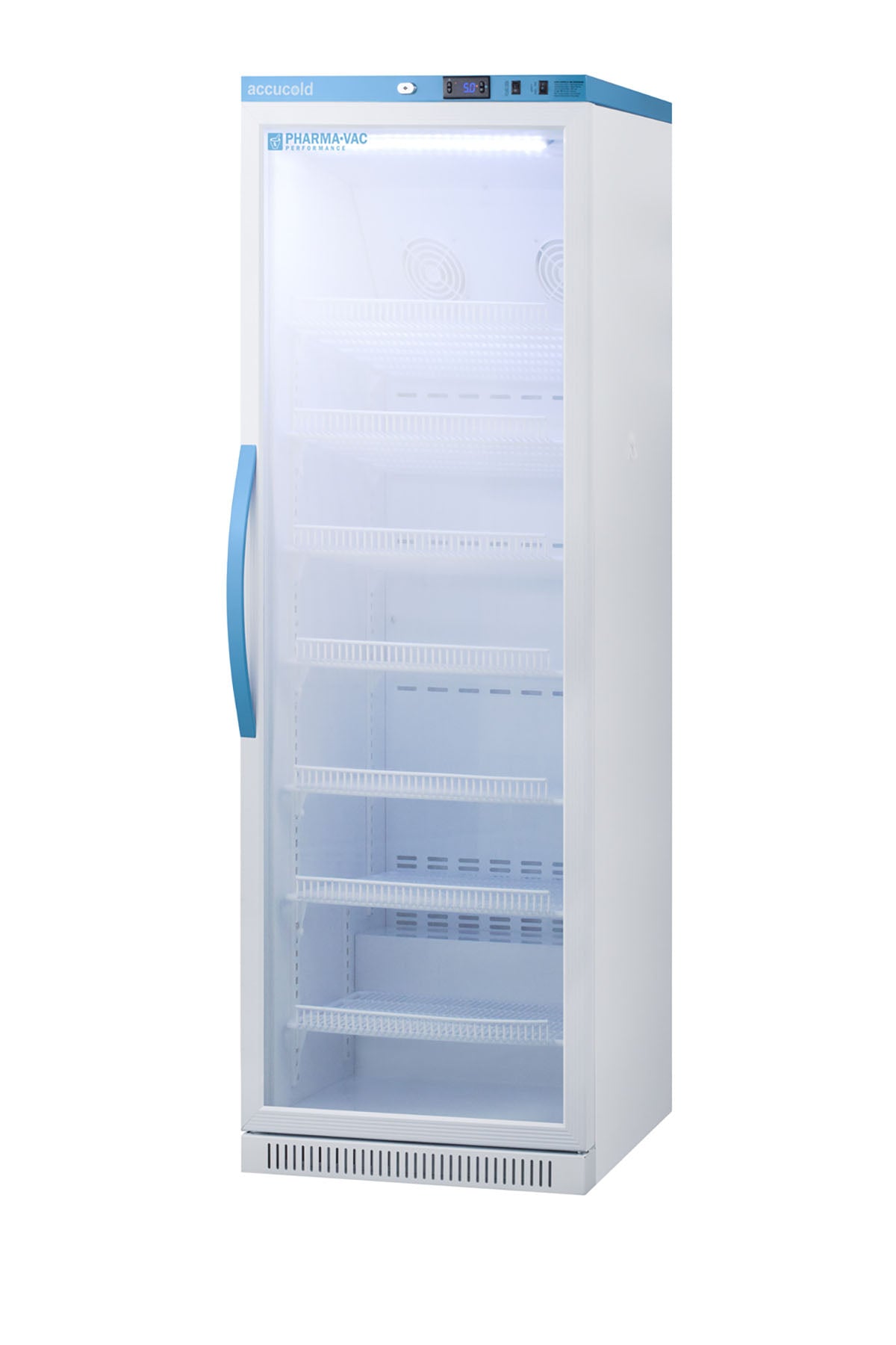 Accucold Upright Vaccine Refrigerator, Tempered Glass Door, 15 Cu.Ft.