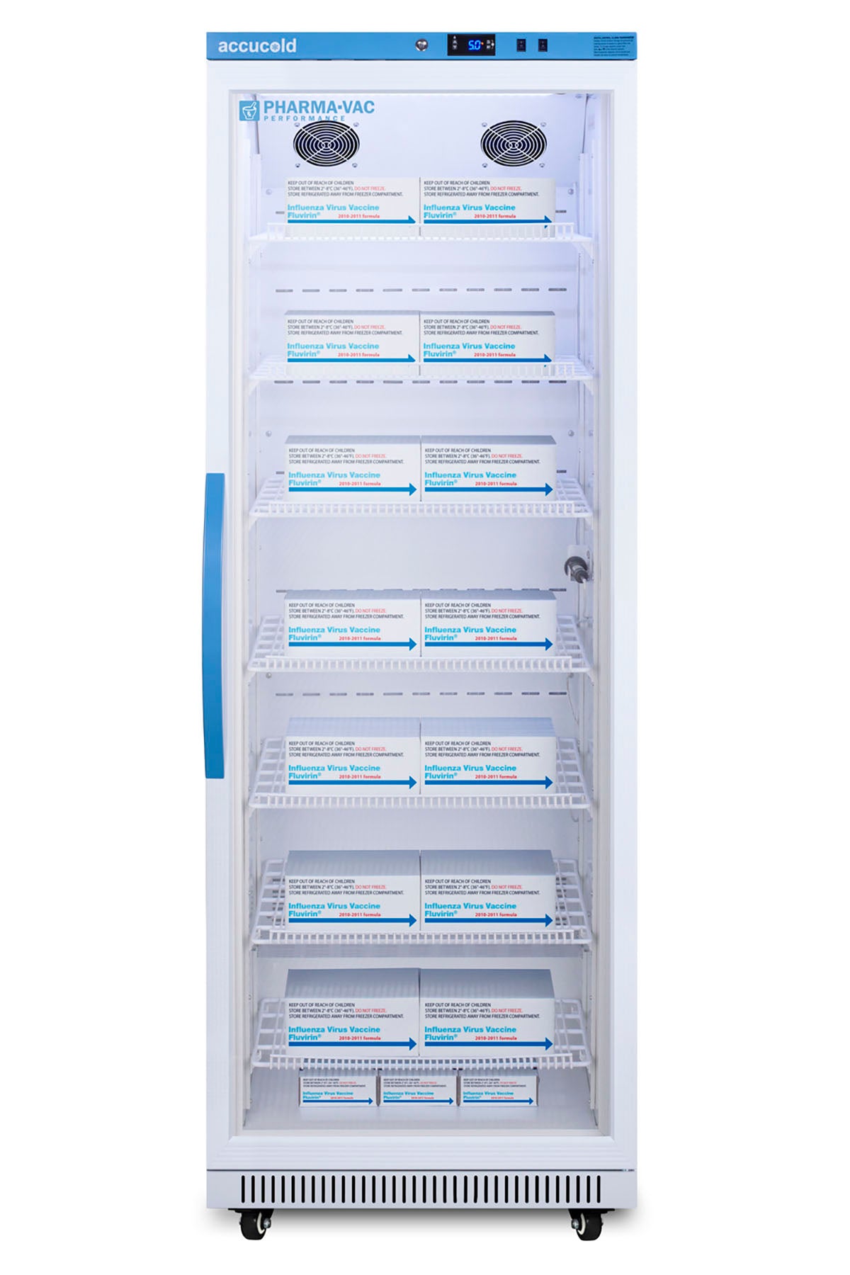 Accucold Upright Vaccine Refrigerator, Tempered Glass Door, 18 Cu.Ft.