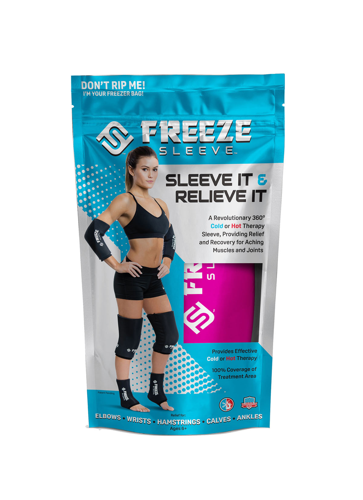 Freeze Sleeve, Small, Hot Pink