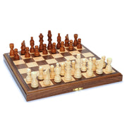 Folding Wood Travel Chess Set - 11.5 in. Board, 2.6 in. King