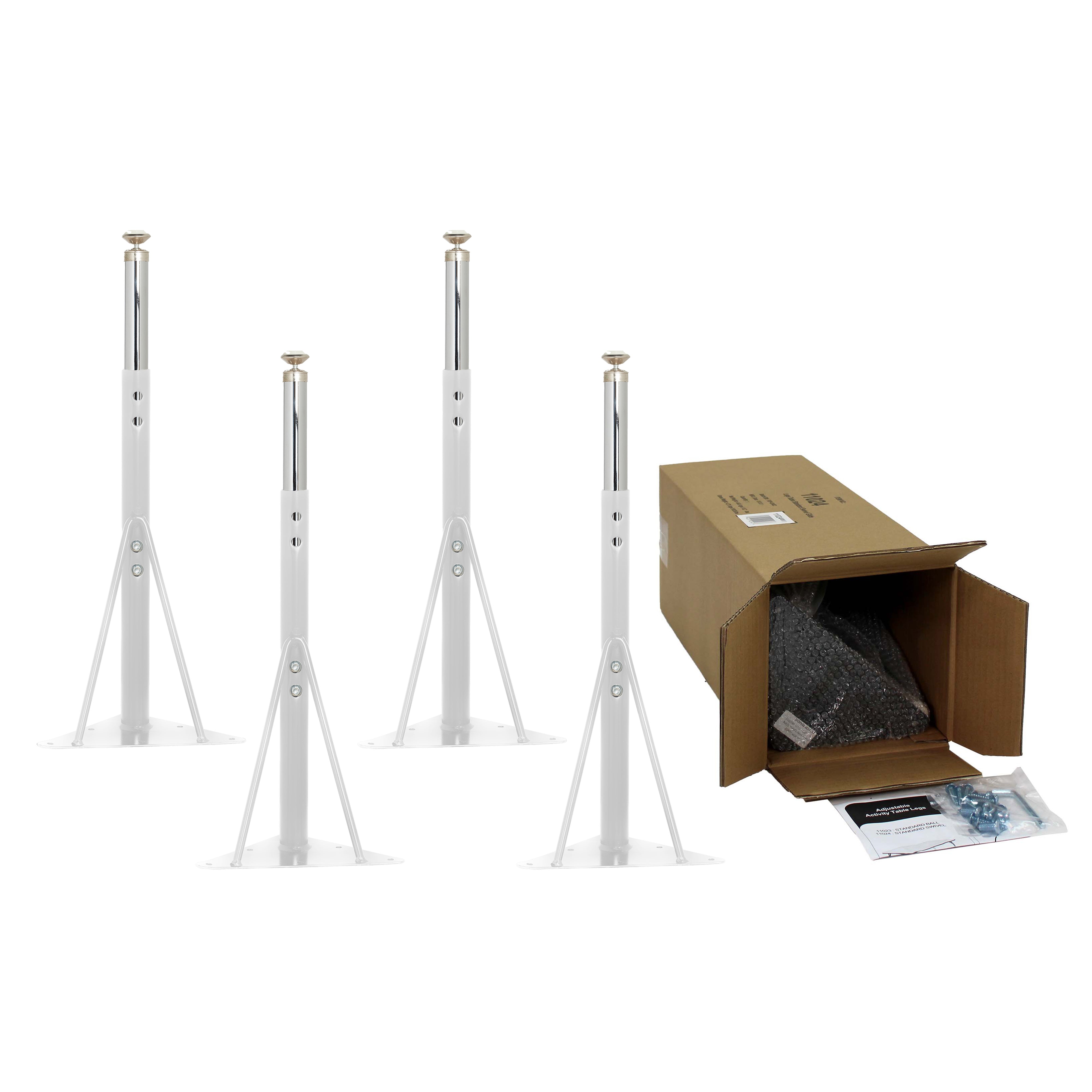 Legs Table 4 Standard Swivel Glide / White