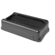 Rubbermaid Commercial Slim Jim Container Swing Lid - Rectangular - Black - 1 Each