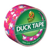 Duck 1.88  X 10 Yd. Multicolor Unicorn Print Rubber Adhesive Duct Tape