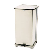 13 gal Capacity - Square - Foot Pedal, Fire-Safe, Leak Proof - 30" Height x 15" Width x 15" Depth - Steel - Stainless Steel - 1 Each