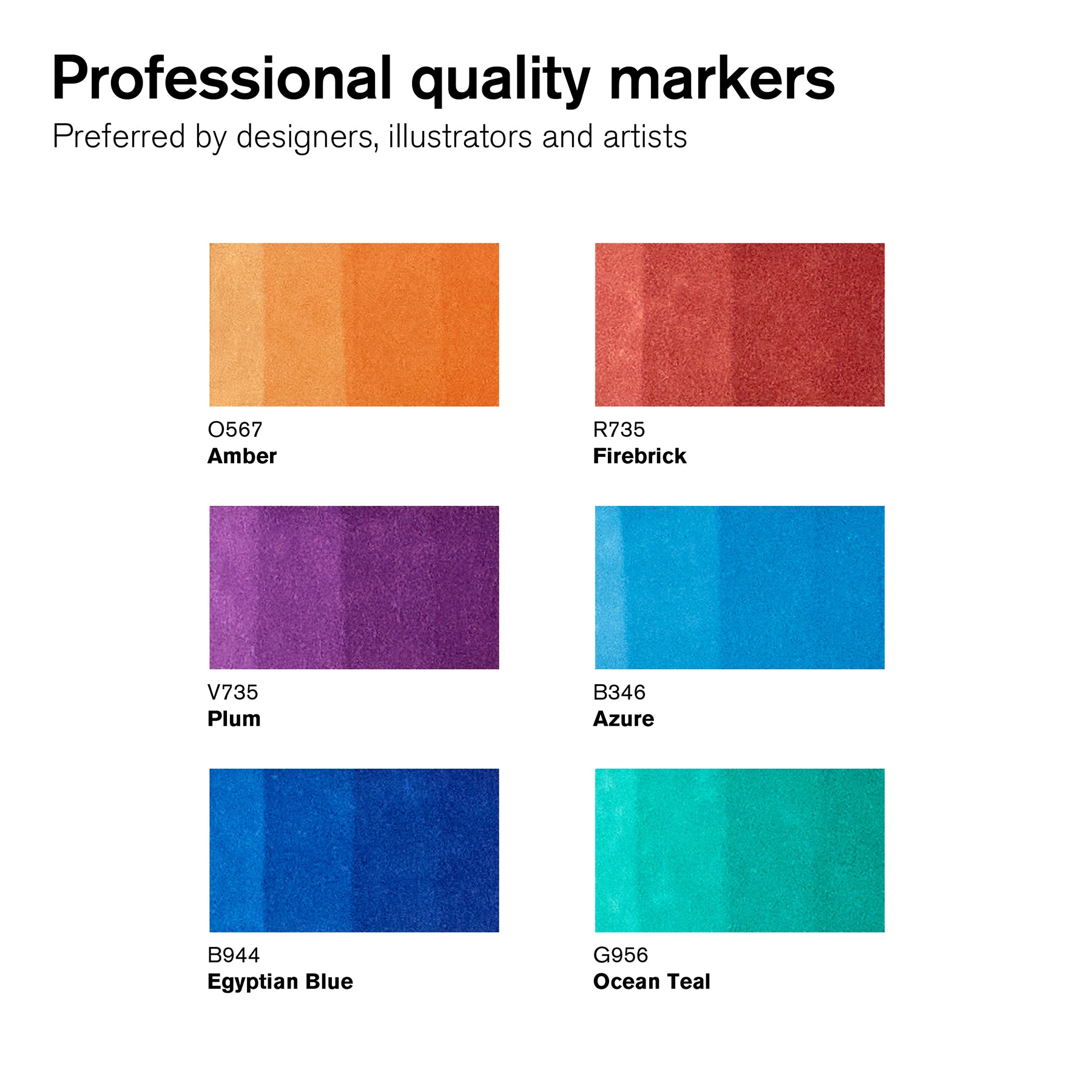 WN ProMarker Brush 6 Rich Tones